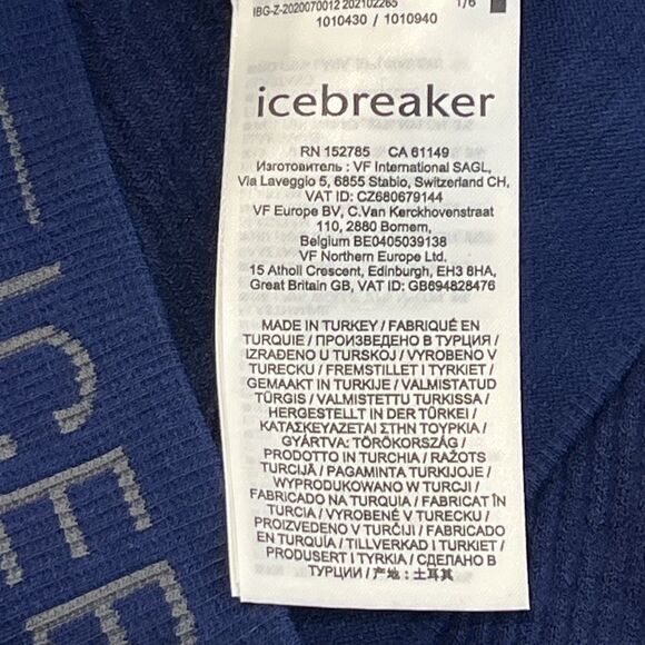icebreaker NEW Mens L 200 Zone Seamless Leggings Base Layer Blue Merino Blend - Picture 11 of 15